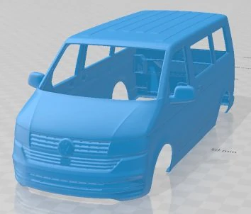 Volkswagen Transporter T6 2020 Printable Body Van 3D Print Model .c4d .max .obj .3ds .fbx .stl .blend 