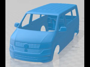 Volkswagen Transporter T6 2020 Printable Body Van 3D Print Model