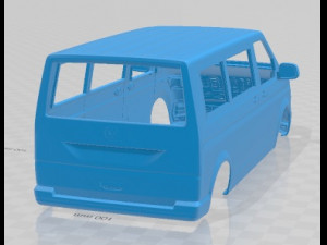 Volkswagen Transporter T6 2020 Printable Body Van Modèles 3D en vedette