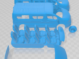 Renault Trafic SpaceClass LWB 2021 Printable Van Modelo de impresión 3D