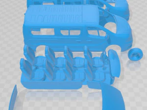 Renault Trafic SpaceClass LWB 2021 Printable Van 3D Print Model