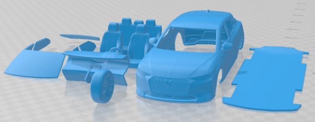 DS 4 2022 Printable Car 3D 프린트 모델 .c4d .max .obj .3ds .fbx .stl .blend 