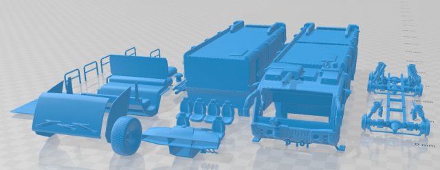 Rosenbauer Panther Firetruck 6x6 Printable 3D 打印模型 .c4d .max .obj .3ds .fbx .stl .blend 