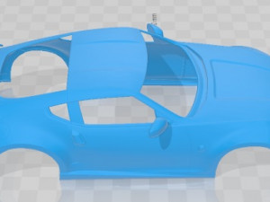 Nissan 370Z Nismo 2009 Printable Body Car Modello di stampa 3D