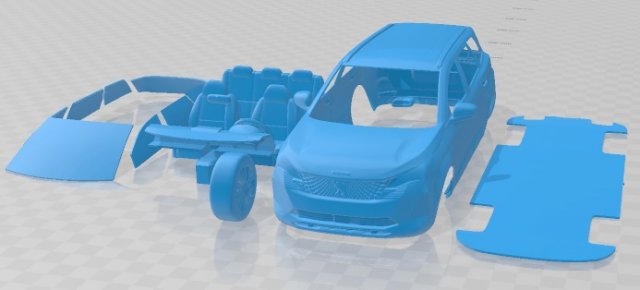 Peugeot 5008 2021 Printable Car Modello di stampa 3D .c4d .max .obj .3ds .fbx .stl .blend 