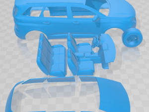 Peugeot 5008 2021 Printable Car Modello di stampa 3D