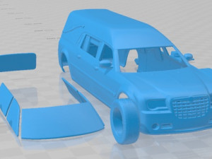 Chrysler 300C Hearse 2009 Printable Car 3D Print Model