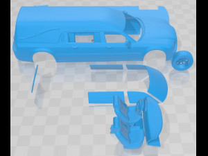 Chrysler 300C Hearse 2009 Printable Car 3D Print Model