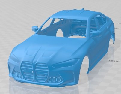 M3 Competition G80 2021 Printable Body Car Modello di stampa 3D .c4d .max .obj .3ds .fbx .stl .blend 