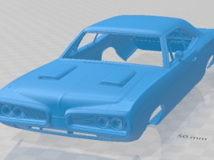 Dodge Coronet Super Bee 1970 Printable Body Car Modelo de impresión 3D