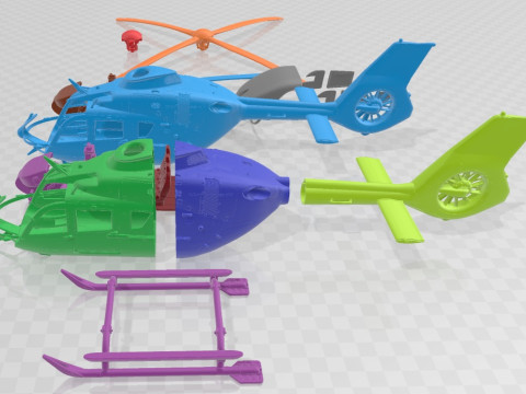 Airbus Helicopter H135 Printable 3D Print Model