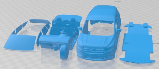 Kuga 2018 Printable Car Modelo de Impressão 3D .c4d .max .obj .3ds .fbx .stl .blend 