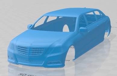 Mercedes Benz E Class Binz Limousine 2009 Printable Body Car Modelo de impresión 3D .c4d .max .obj .3ds .fbx .stl .blend 
