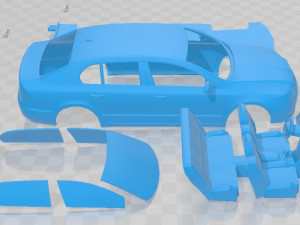 Skoda Superb 2009 Sedan Printable Car Modelo de Impressão 3D
