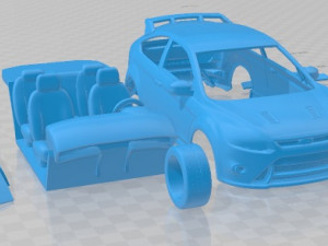 Focus RS 2009 Printable Car in separate parts 3D प्रिंट मॉडल