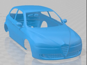 Alfa Romeo 147 3 Doors 2009 Printable Body Car 3D प्रिंट मॉडल