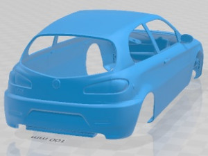Alfa Romeo 147 3 Doors 2009 Printable Body Car 3D प्रिंट मॉडल