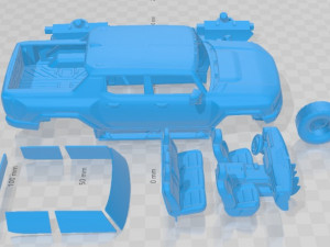 Hummer EV 2022 Printable Car Modello di stampa 3D
