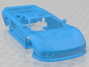Saleen S7 Twin Turbo 2009 Printable Body Car 3D-Druckmodell