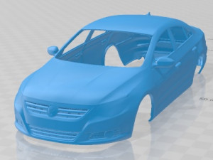 Volkswagen Passat CC 2009 Printable Body Car Modelo de impresión 3D