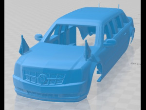 Cadillac US Presidential State Car 2009 Printable Body Car 3Dプリントモデル
