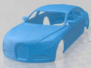 Carro com carroceria imprim&iacute;vel Bugatti Galibier 2009 Modelo de Impressão 3D