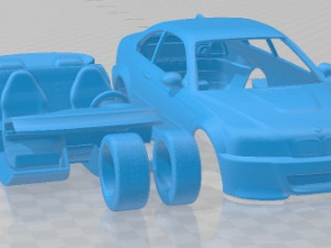 M3 E46 CSL Printable Car 3D प्रिंट मॉडल