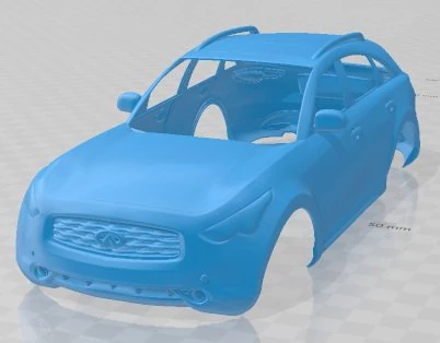 Infiniti FX S51 2008 Printable Body Car 3D Print Model .c4d .max .obj .3ds .fbx .stl .blend 