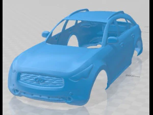 Carro com carroceria imprim&iacute;vel Infiniti FX S51 2008 Modelo de Impressão 3D