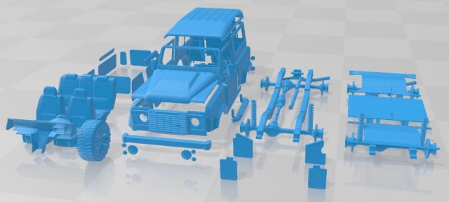 Land Rover Defender Works V8 Printable Car 3D-printmodel .c4d .max .obj .3ds .fbx .stl .blend 