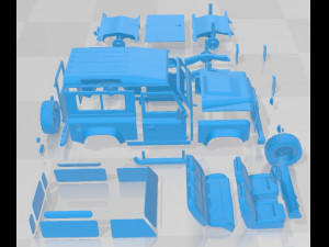 Land Rover Defender Works V8 Printable Car 3D-printmodel