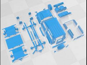 Land Rover Defender Works V8 Printable Car 3D-printmodel