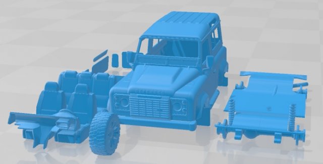 Land Rover Defender Works V8 Printable Car 3D Print Model .c4d .max .obj .3ds .fbx .stl .blend 