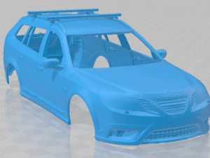 Saab 9-3 X 2009 Printable Body Car 3D Print Model