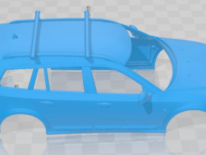 Saab 9-3 X 2009 Printable Body Car Modello di stampa 3D