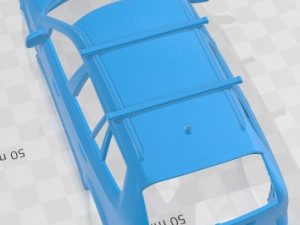Saab 9-3 X 2009 Printable Body Car Modello di stampa 3D