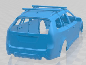 Saab 9-3 X 2009 Printable Body Car Modello di stampa 3D