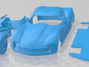 Chevrolet Stingray Concept 2009 Voiture imprimable Modèles 3D en vedette
