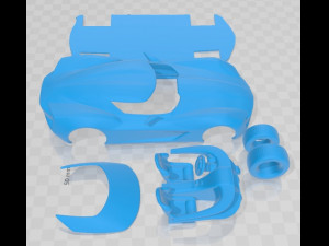 Chevrolet Stingray Concept 2009 Printable Car 3D Baskı Modeli