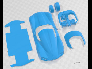 Chevrolet Stingray Concept 2009 Printable Car 3D Baskı Modeli