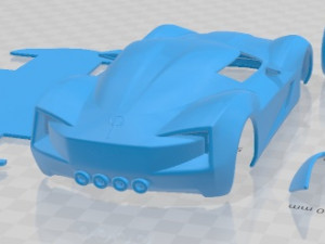 Chevrolet Stingray Concept 2009 Printable Car 3D Baskı Modeli