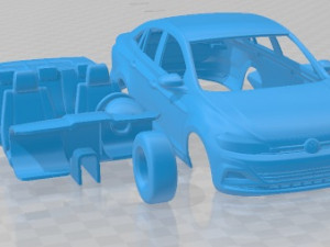 Volkswagen Polo Virtus 2018 Printable Car 3D Print Model