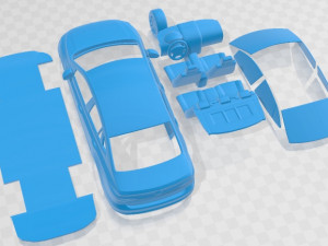 Volkswagen Polo Virtus 2018 Printable Car 3D Print Model