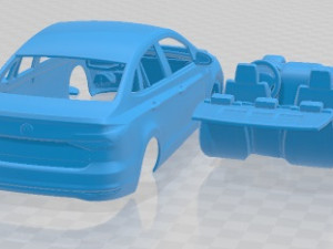 Volkswagen Polo Virtus 2018 Printable Car 3D Print Model