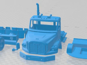 Caminh&atilde;o com cabine para impress&atilde;o Autocar DC 64 2019 Modelo de Impressão 3D
