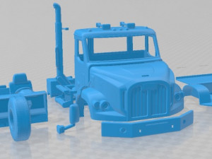 Autocar DC 64 2019 Printable Cabin Truck Model do druku 3D