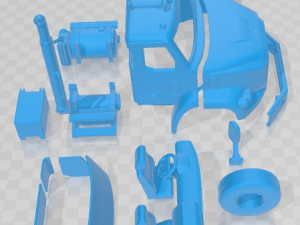 Autocar DC 64 2019 Printable Cabin Truck Model do druku 3D