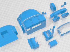 Autocar DC 64 2019 Printable Cabin Truck Model do druku 3D