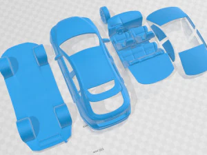 Mitsubishi Lancer Sportback 2009 Printable Car 3D Print Model