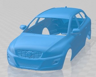 Volvo XC60 2009 Printable Body Car 3D 打印模型 .c4d .max .obj .3ds .fbx .stl .blend 